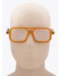 Kuboraum Mask P8 D-Frame Glasses Caramel with mannequin front view