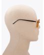 Kuboraum Mask P8 D-Frame Glasses Caramel with mannequin side view