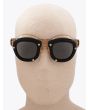 Kuboraum Mask W1 Round-Frame Sunglasses Honey/Black with mannequin front view