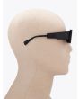 Kuboraum Mask X11 Hybrid-Frame Sunglasses Black Shine with mannequin side view