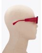 Kuboraum Mask X11 Hybrid-Frame Sunglasses Red/Coral Neon with mannequin side view 