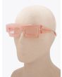 Kuboraum Mask X12 Cat-Eye Sunglasses Pink with mannequin three-quarter  left view