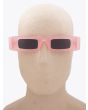 Kuboraum X5 Rectangular-Frame Sunglasses Pink with mannequin front view