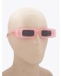 Kuboraum X5 Rectangular-Frame Sunglasses Pink with mannequin three-quarter right view