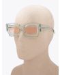 Kuboraum Mask X6 Cat-Eye Sunglasses Mint with mannequin three-quarter left view