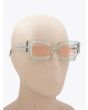 Kuboraum Mask X6 Cat-Eye Sunglasses Mint with mannequin three-quarter right view