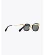 Masahiromaruyama Straight MM-0023 No.1 Sunglasses Black / Gold Back View Three-quarter