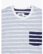 Reigning Champ Long Sleeve Pocket Tee White/Navy Stripe Front Details