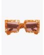 Robert La Roche + Christoph Rumpf Godfather Squared Sunglasses Pearl Peach Marble Front View