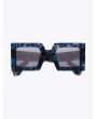 Robert La Roche + Christoph Rumpf Godfather Squared Sunglasses Pearl Blue Marble Front View