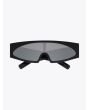 Rick Owens Gene Sunglasses Black / Flash Silver Front View