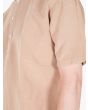 Salvatore Piccolo Henley T-Shirt Brown Fabric Details
