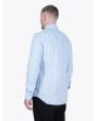 Salvatore Piccolo Slim Fit Collar PC-Open Cotton Oxford 120 Shirt Light Blue Back Three-quarter
