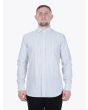 Salvatore Piccolo Slim Fit Collar PC-Open Striped Blue Cotton Oxford Shirt White Front