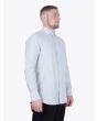 Salvatore Piccolo Slim Fit Collar PC-Open Striped Blue Cotton Oxford Shirt White Front Three-quarter