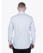 Salvatore Piccolo Slim Fit Collar PC-Open Striped Blue Cotton Oxford Shirt White Back