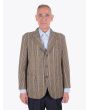 Salvatore Piccolo Prince of Wales Beige/Blue Wool Blazer Front View