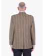 Salvatore Piccolo Prince of Wales Beige/Blue Wool Blazer Back View