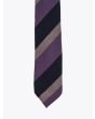 Salvatore Piccolo Ties Striped Wool and Silk Black / Purple 2