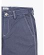 Salvatore Piccolo Straight Work Pant Blue Front View - Details Side Pocket