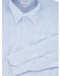 Salvatore Piccolo Slim Fit Button Down Striped Oxford Shirt Blue 6