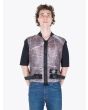 Stone Island 444J2 Vest Paper Poly SI House Check Grid Grey Front II
