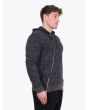 Stone Island Shadow Project 60507 Hooded Sweater Black Mélange Front Three-quarters