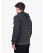 Stone Island Shadow Project 60507 Hooded Sweater Black Mélange Back Three-quarters