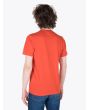 Stone Island Short Sleeve T-Shirt Orange Red Left Rear Quarter
