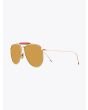 Thom Browne TB-015 Aviator Sunglasses Gold  Front View