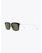 Thom Browne TB-916 Angular Sunglasses Black / Black Iron / White Gold Three-quarters View