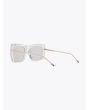Thom Browne TB-419 Square- Frame Sunglasses Crystal Back Left View Three-quarter