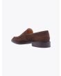 Tricker's James Penny Loafer Repello Suede Chocolate Left Rear Quarter