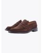 Tricker's James Penny Loafer Repello Suede Chocolate Right Quarter