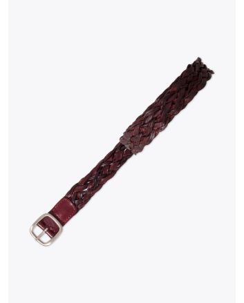 Anderson's AF3254 Leather Woven Belt Oxblood Front View 1