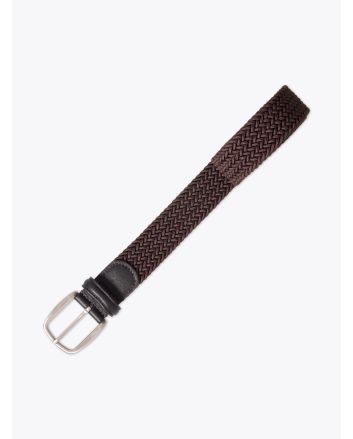 Anderson's AF3019 Elastic Woven Belt Brown Front View 1