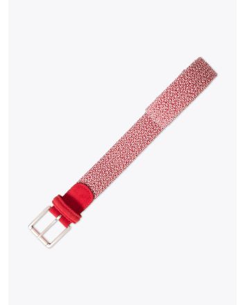 Anderson's AF2984 Elastic Woven Belt Red/White Front View 1