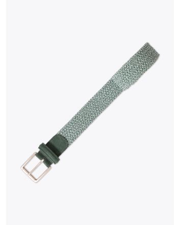 Anderson's AF2984 Elastic Woven Belt Green/White Front View 1