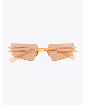 Balmain Sunglasses Fixe Rimless White Gold Front View