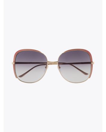 Gucci Squared Shape Sunglasses Gold / Gold 001 1