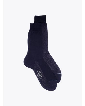 Gallo Plain Cotton Short Socks Navy Blue 1