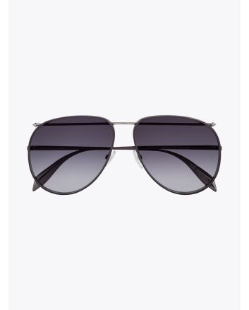 Alexander McQueen Sunglasses Aviator Piercing Ruthenium - E35 SHOP