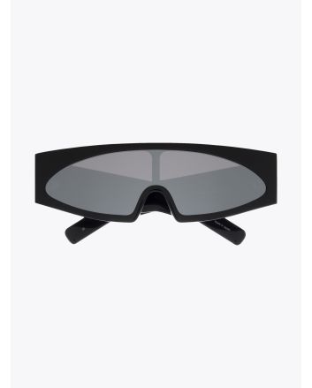 Rick Owens Sunglasses Mask Gene Black/Flash Silver - E35 SHOP