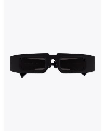 Kuboraum Mask X5 Rectangular-Frame Sunglasses Black frame with temple folded front view
