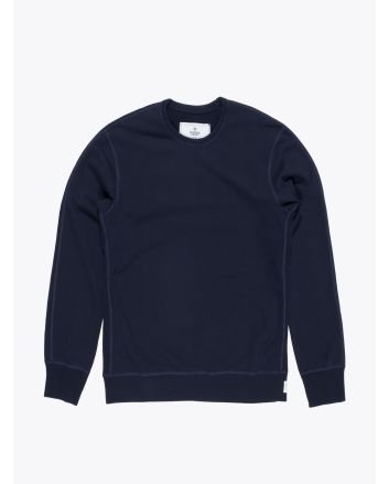 Reigning Champ Loopback Cotton Jersey Sweatshirt Navy Blue Front