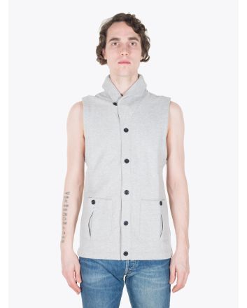 Reigning Champ Shawl Neck Vest Heather Grey Full View