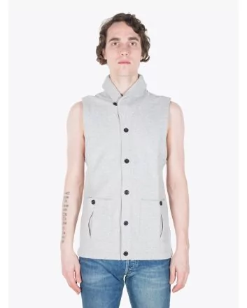 Reigning Champ Shawl Neck Vest Heather Grey Full View