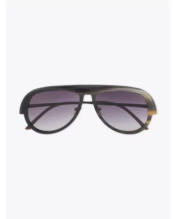 Rigards Horn/Titanium 99 Sunglasses Black/White Front View