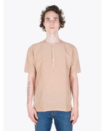 Salvatore Piccolo Henley T-Shirt Brown Full View