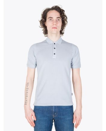 Stone Island Shadow Project 20616 SS Polo Shirt _ Co Piquet Grey Full View